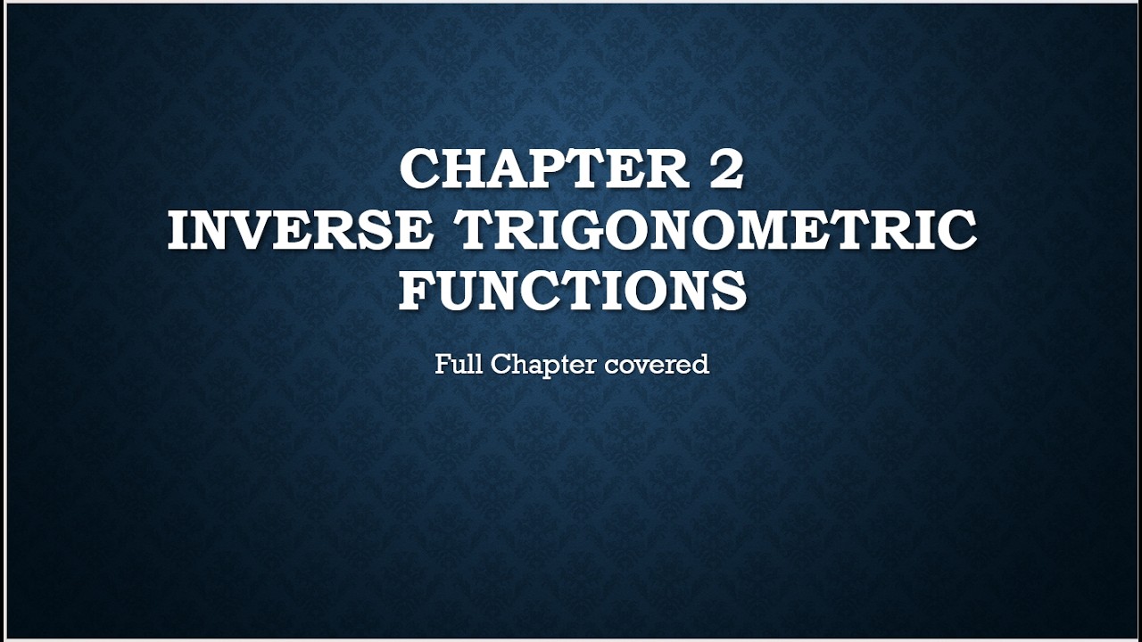 Inverse Trigonometric Functions | Introduction | Class 12 Maths CBSE | Second PUC