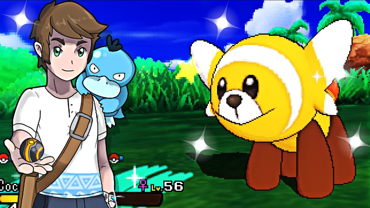 Live Shiny Stufful After 78 SOS Encounters - Pokemon Sun & Moon