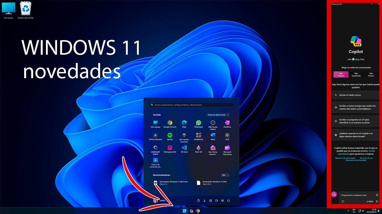 NOVEDADES DE WINDOWS 11 -  23H2