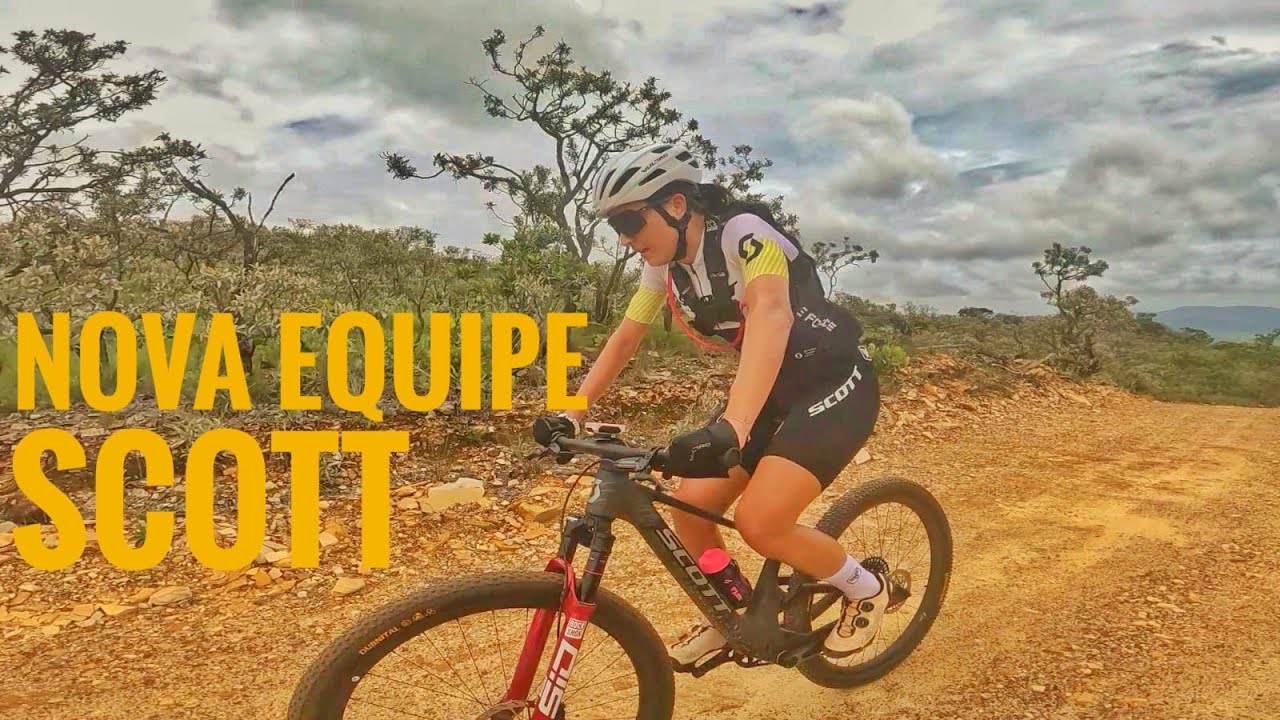 pedal com a nova equipe da scott