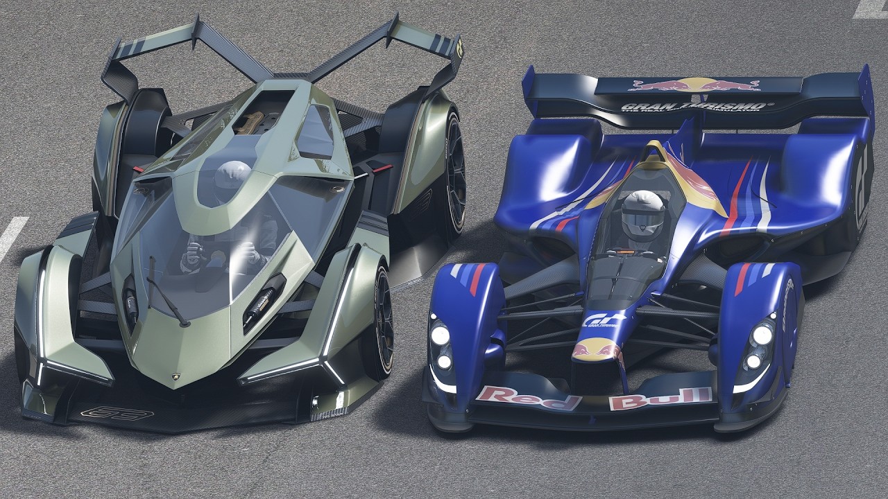 Lamborghini Lambo V12 Vision Gran Turismo vs Red Bull X2019 at Monza