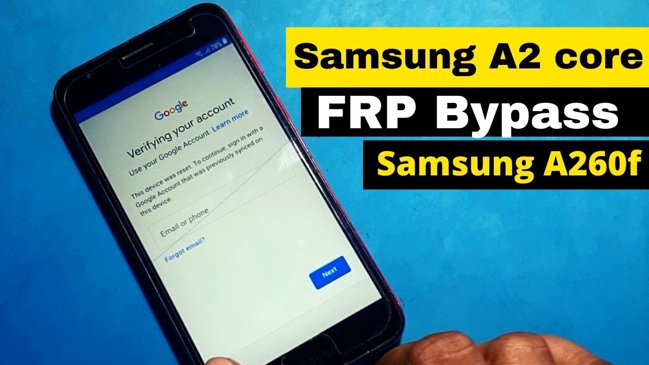 Samsung A2 core A260f FRP Bypass || Emergency call, not working solution Samsung A260F FRP reset