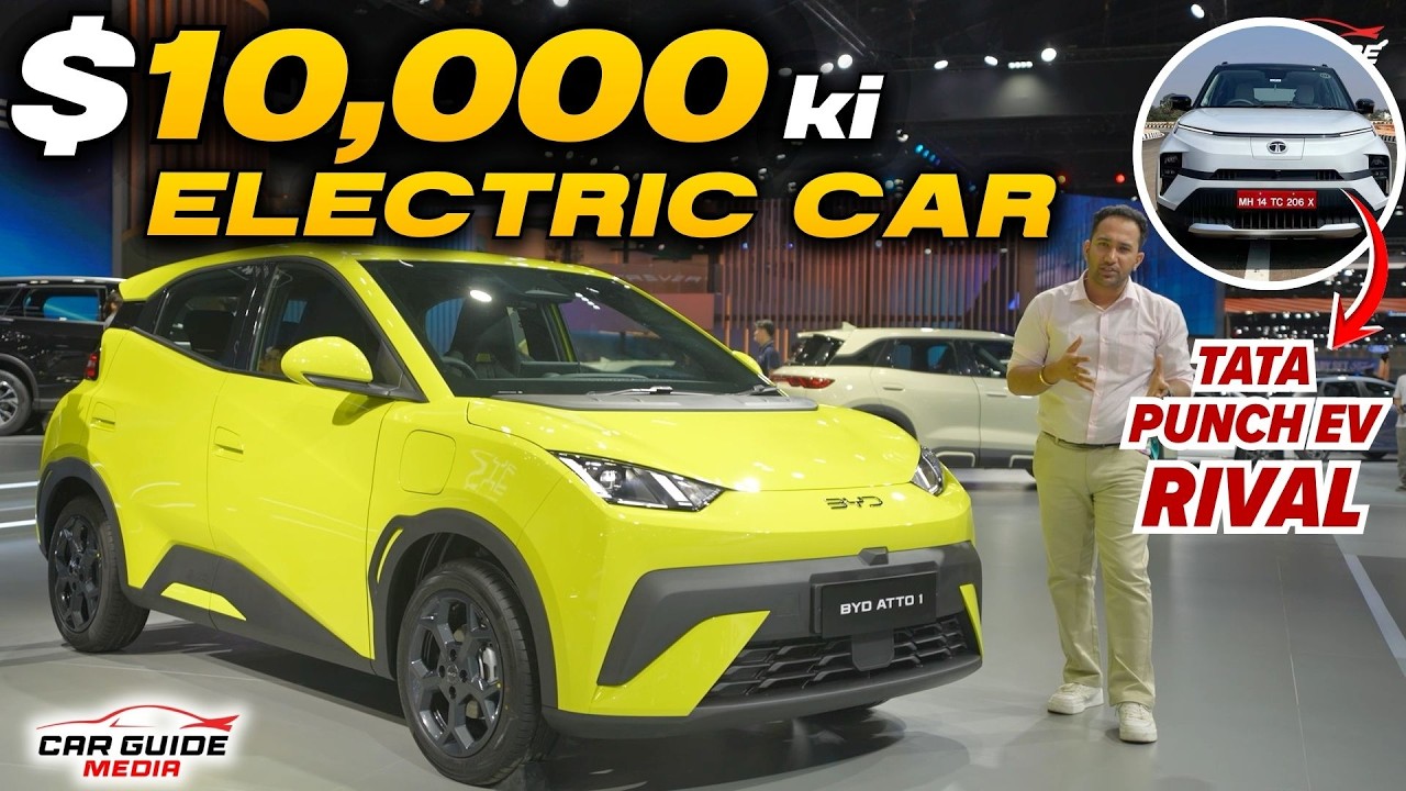 BYD Atto 1 Electric Car in Rs 10 Lakh Top Model 🔥 Tata Punch EV Rival 🔥 400KM Range 🤯