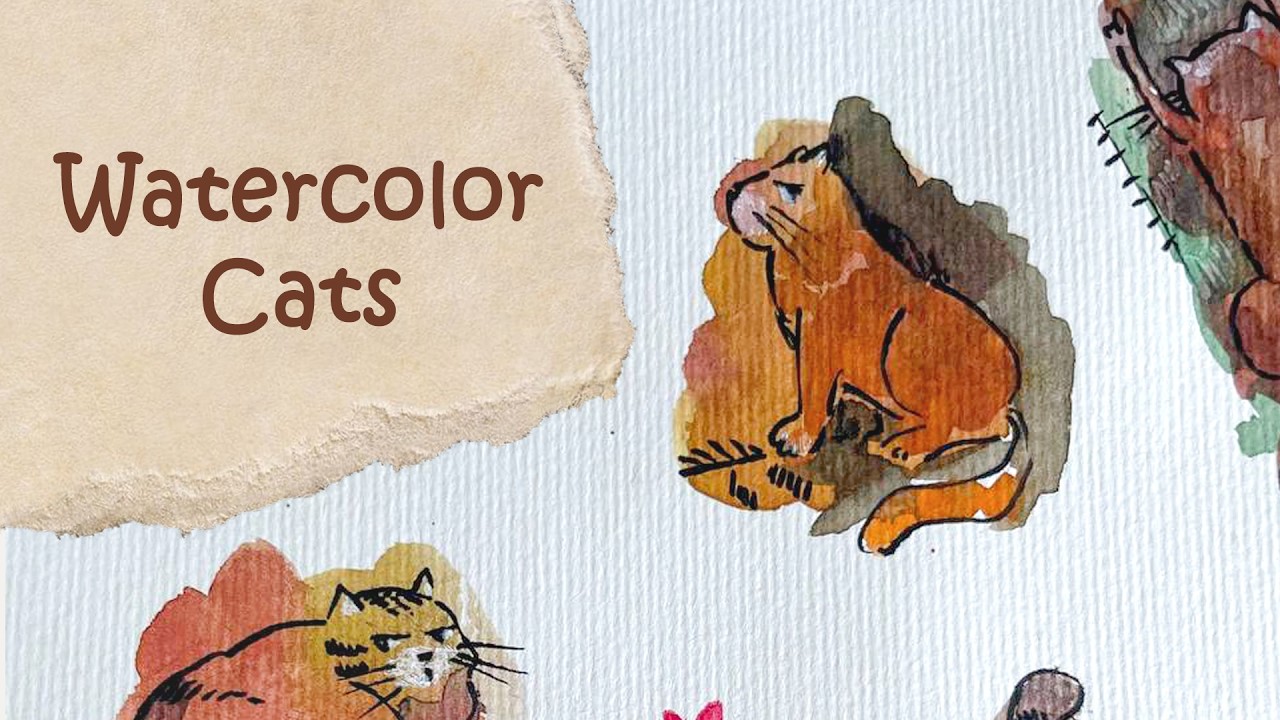 From Wash to Character | Watercolor Cats