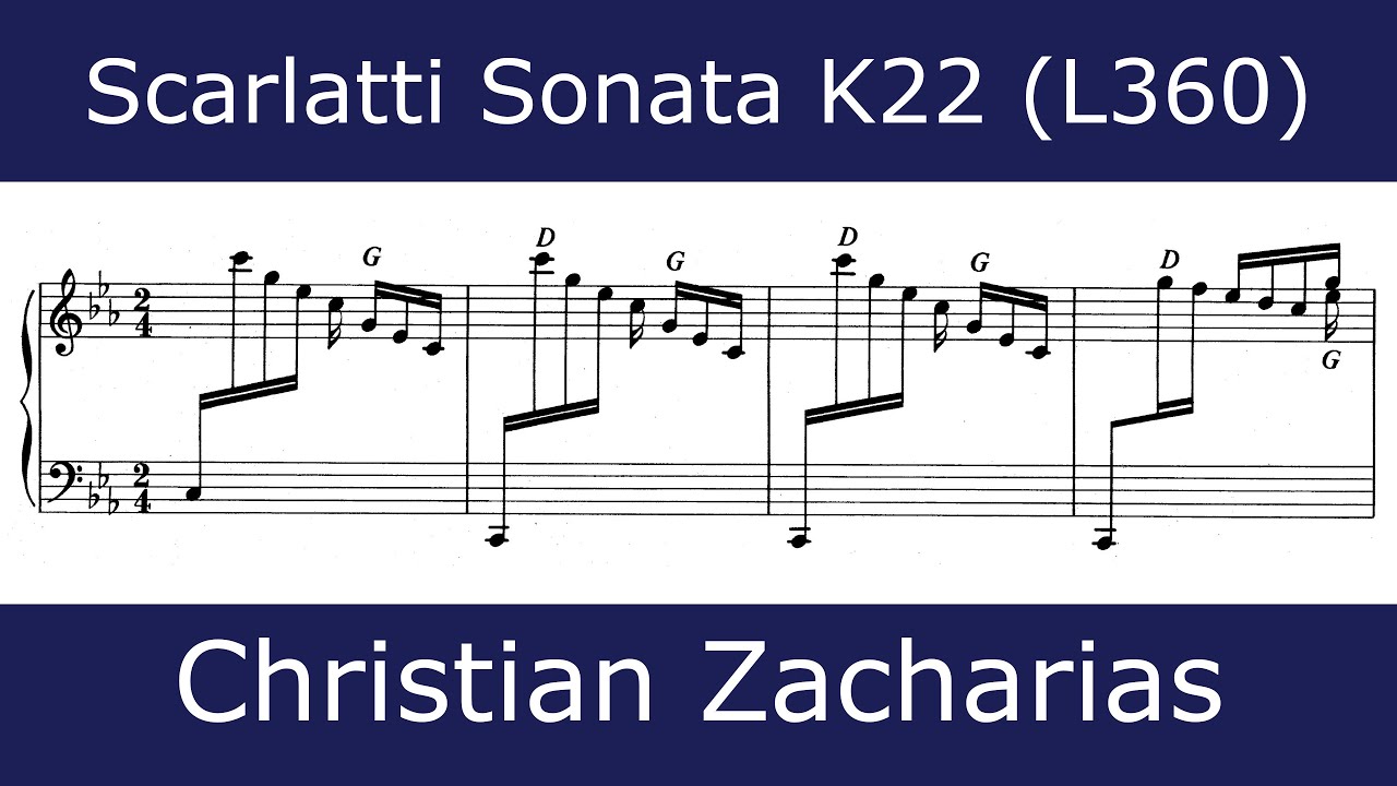 Domenico Scarlatti - Sonata in C minor K22 (Christian Zacharias)