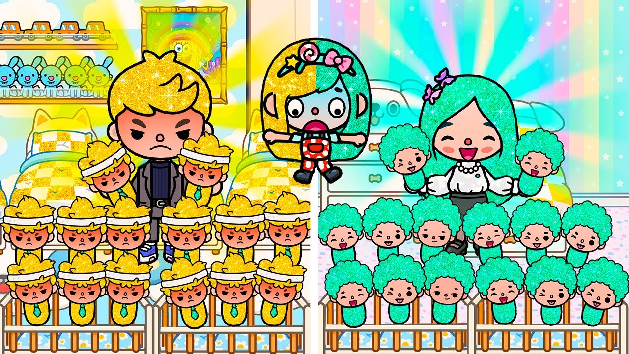 Mom Gave Birth 50 Diamond Sisters And 50 Gold Brothers | Sad Story | Toca Life Story | Toca Boca