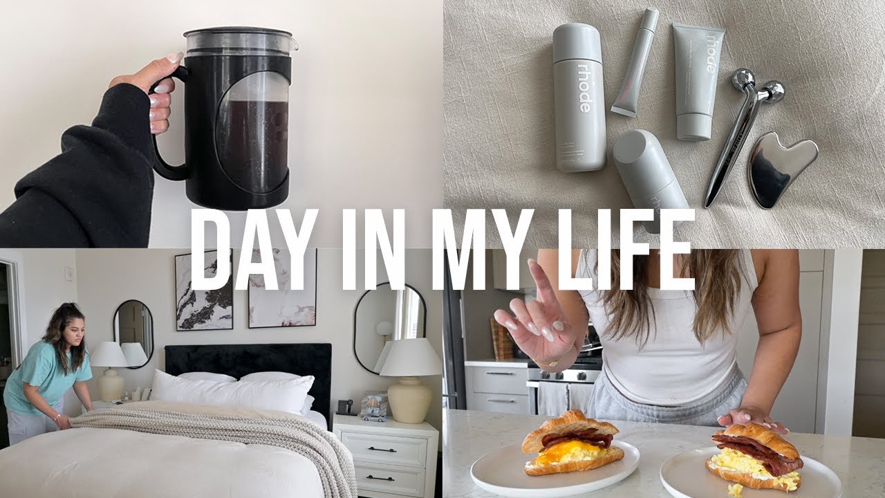 chill saturday vlog: relaxing morning, cleaning, making cold brew, trying new skincare