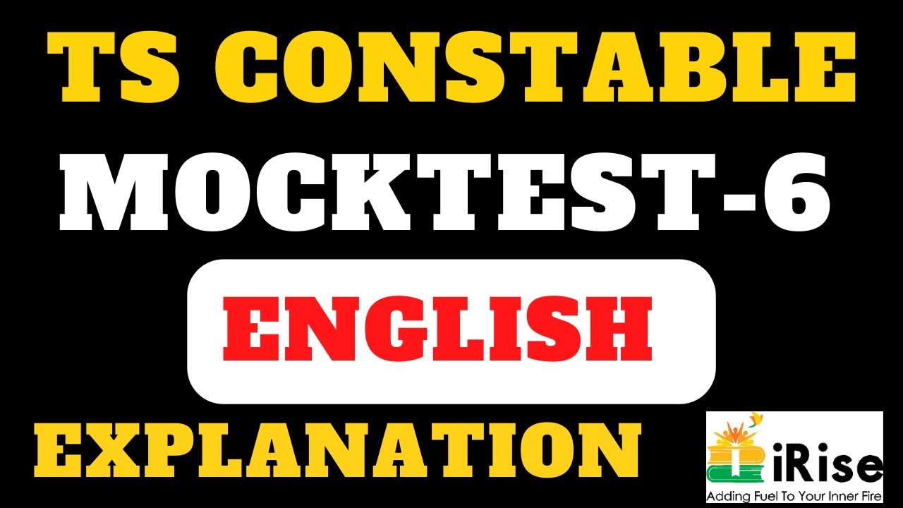 TS-CONSTABLE  Prelims  Mock Test -06 ENGLISH EXPLANATION