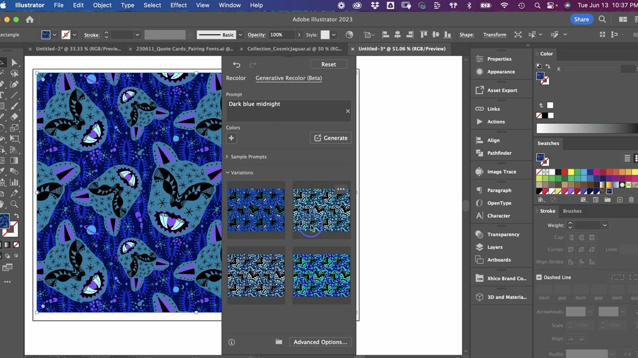 Adobe Illustrator's NEW Generative Recolor (Beta) Tool uses artificial intelligence of Firefly AI
