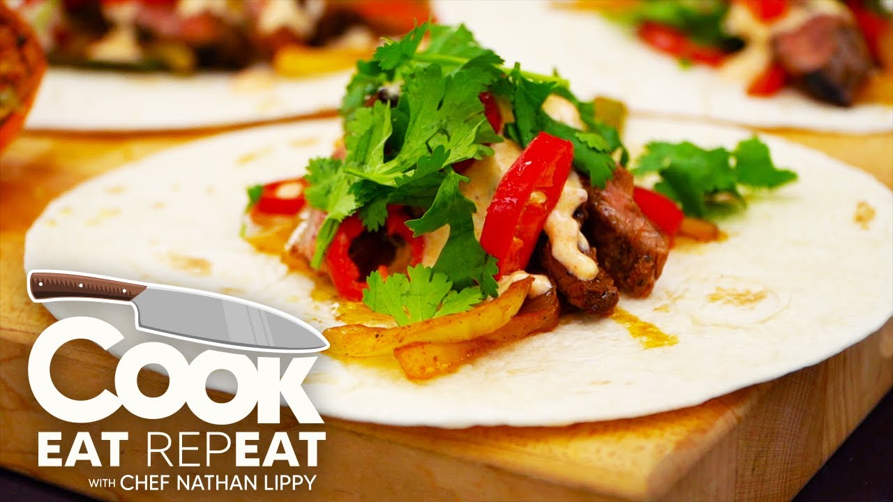 How to Make Carne Asada Fajitas on the Griddle | Cook Eat Repeat | Blackstone Griddles
