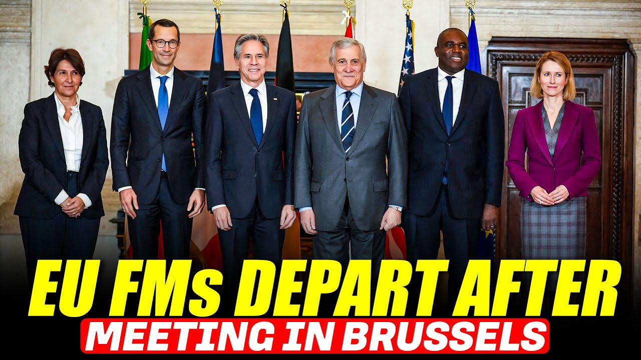 EU Foreign Ministers depart after talks on Ukraine, Middle East & the Great Lakes region
