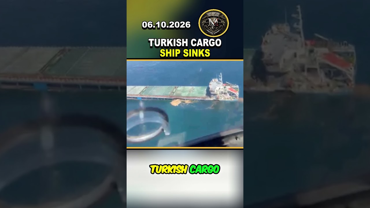 💥 BLACK SEA DISASTER: TURKISH GRAIN SHIP SINKS AFTER DRONE ATTACK #russia #ukraine #viral