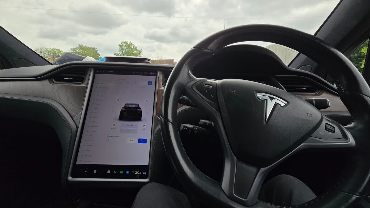 How to release Handbrake on Tesla Model X to Service it and check the brakes on MOT