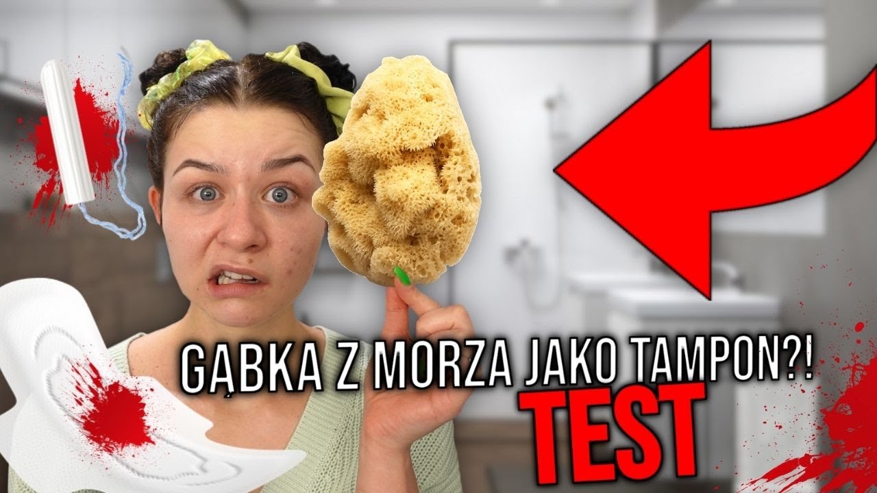 🔴 Gąbka OKRESOWA z morza jak TAMPON! Testuję ją na sobie! 🔴
