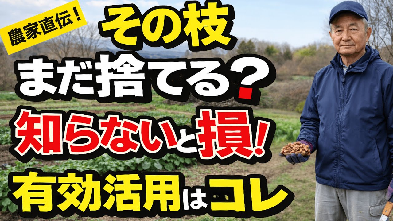 【99％の家庭菜園が知らない】まだ枝木を放置していますか？それ、土を壊しています！！有効活用するなら今すぐコレをやって下さい！！【枝木活用】 【家庭菜園】 【土壌改良】