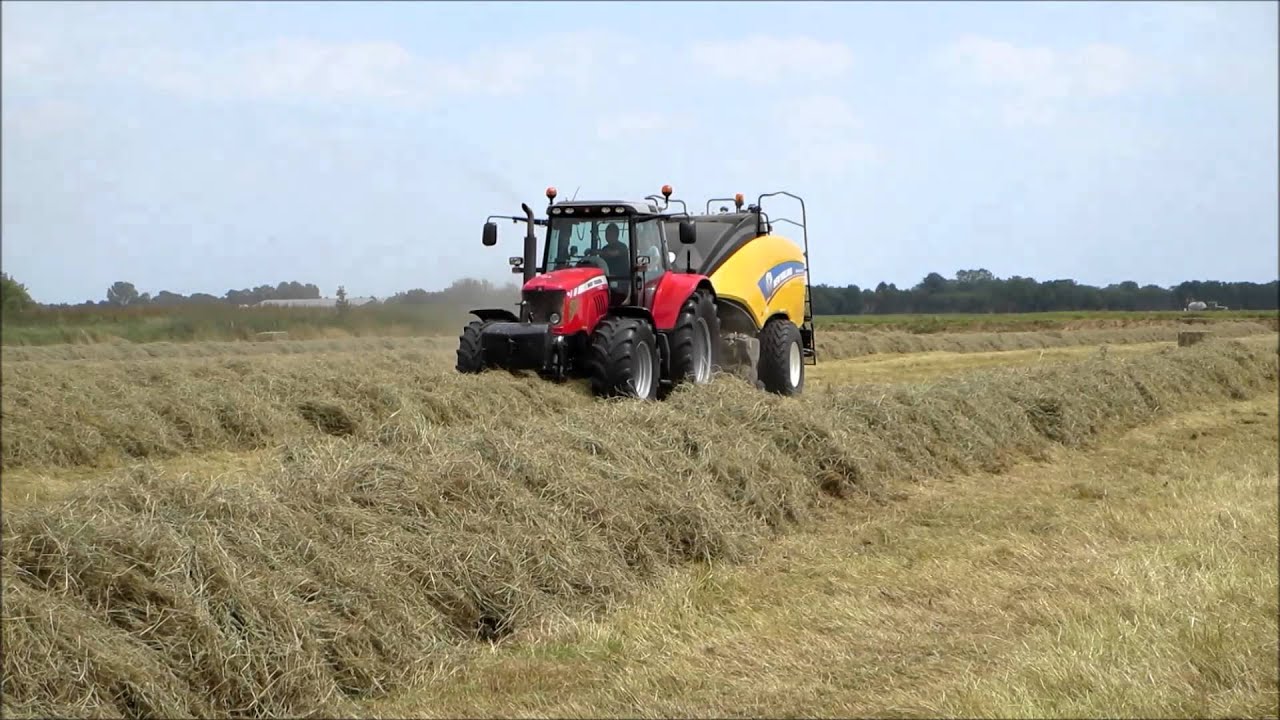 Loonbedrijf Dolsma, Agrawerk en veehouder samen in het hooi 04-07-2014