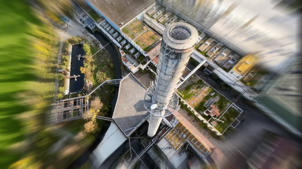 DJI Avata Cinematic FPV  - Diving at a lost place factory chimney