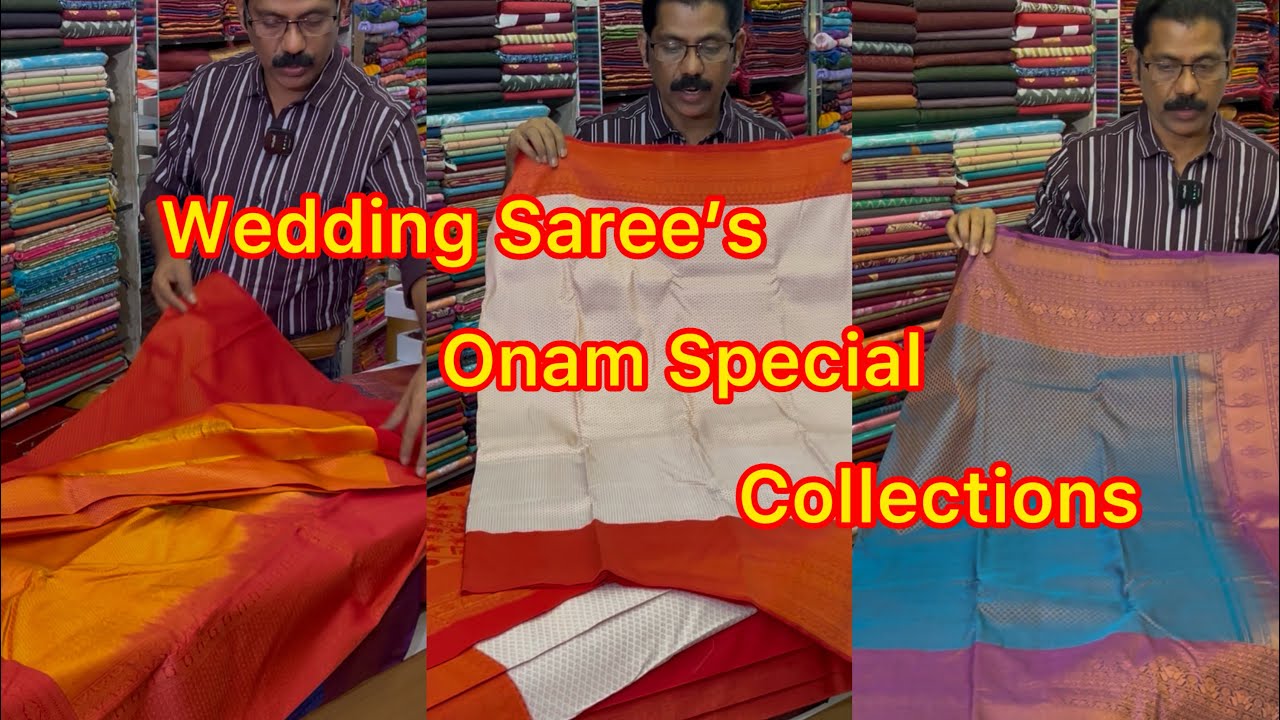 Wedding Saree#onamspecial #supertrending #wedding #bridal #patturumalkayamkulam 