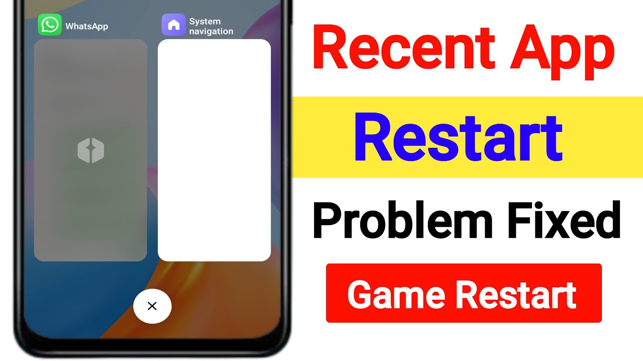 Recent App Restart Problem 2025 || How to Fix Recent App Restart Problem On Android || Game Restart