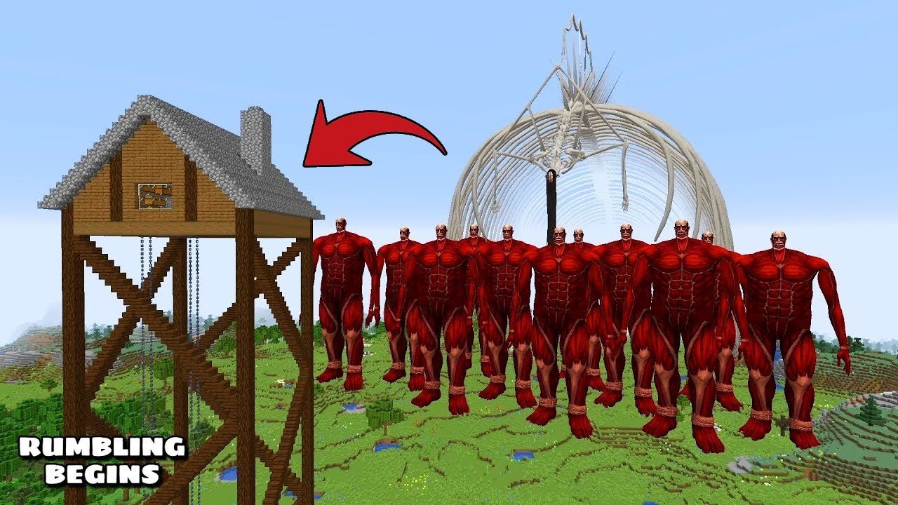 i Found Scariest COLOSSAL TITAN 😱 in Minecraft | Minecraft Horror |