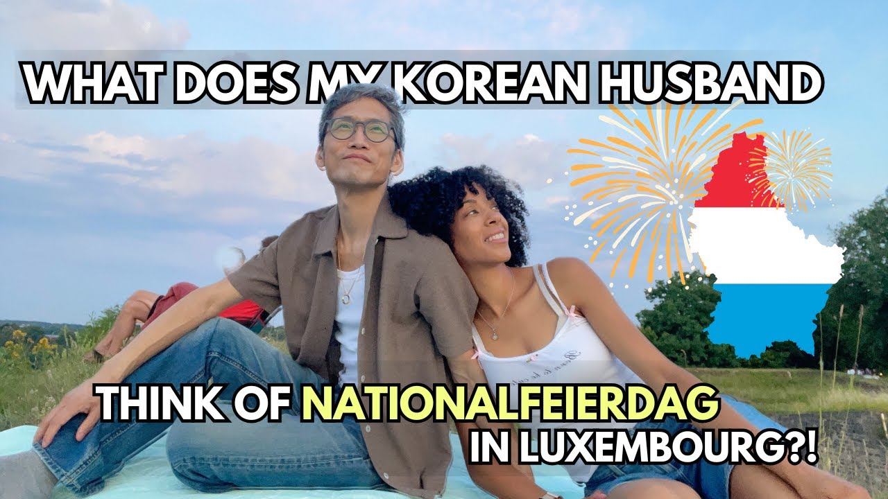 Korean Husband Experiences Nationalfeierdag in Luxembourg | First Time 👀🎆 | AMBW Vegan Couple 🇰🇷🇱🇺