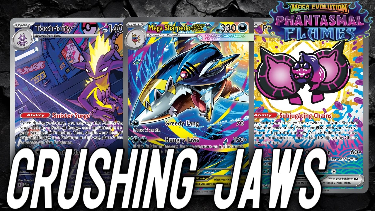 Колода Mega Sharpedo ex Deck добирает карты и наносит огромный урон | PTCGL