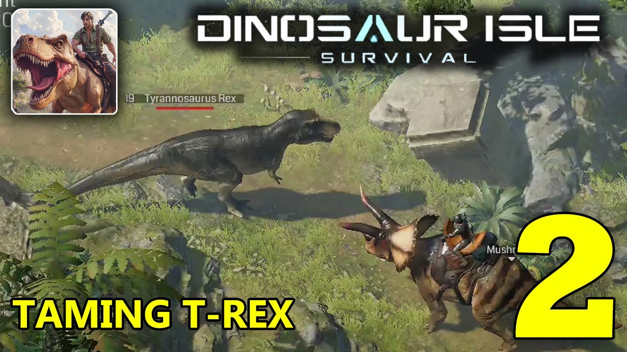Taming T-REX Dinosaur Isle Survival Gameplay Walkthrough Part 2 (Android, iOS)