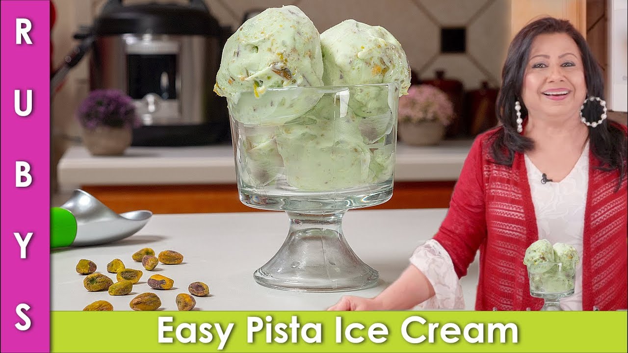 Pista Ice Cream Easy Creamy 5 Ingredient No Egg Recipe in Urdu Hindi  - RKK