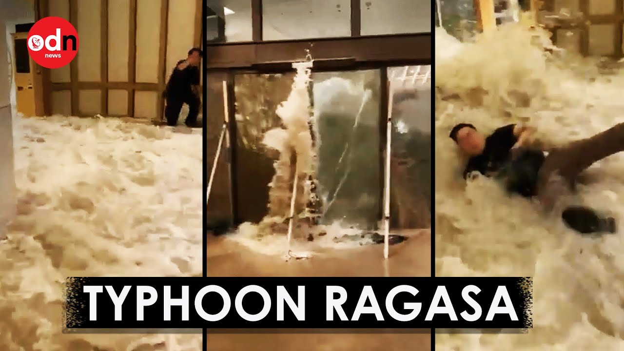 Shocking Moment Typhoon Ragasa Floods Hong Kong Hotel as Storm Hits Parts of Asia