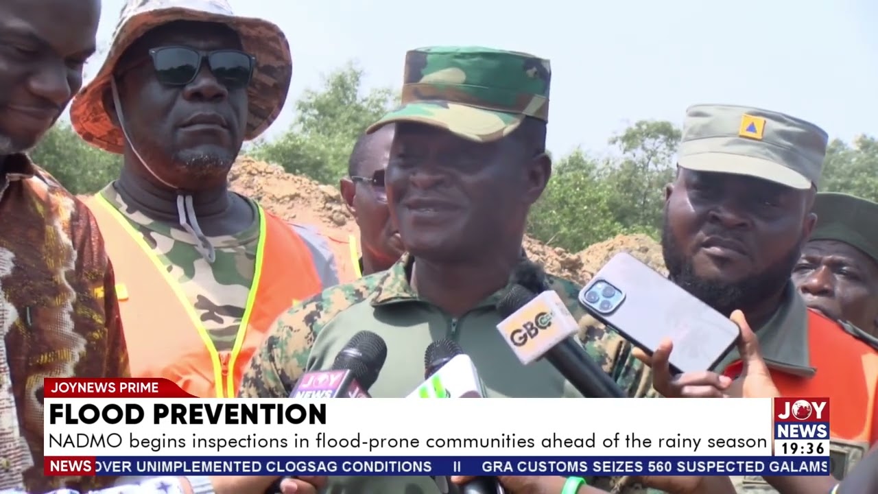 Flood prevention: NADMO begins inspections in flood-prone communities ahead of the rainy season.