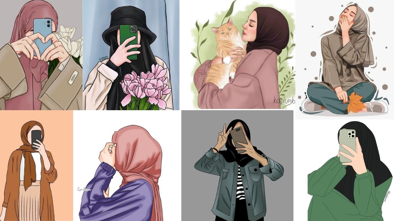 Cute animated hijab dp for WhatsApp | New dp for WhatsApp | animated dp #trending #viral #anime #dp