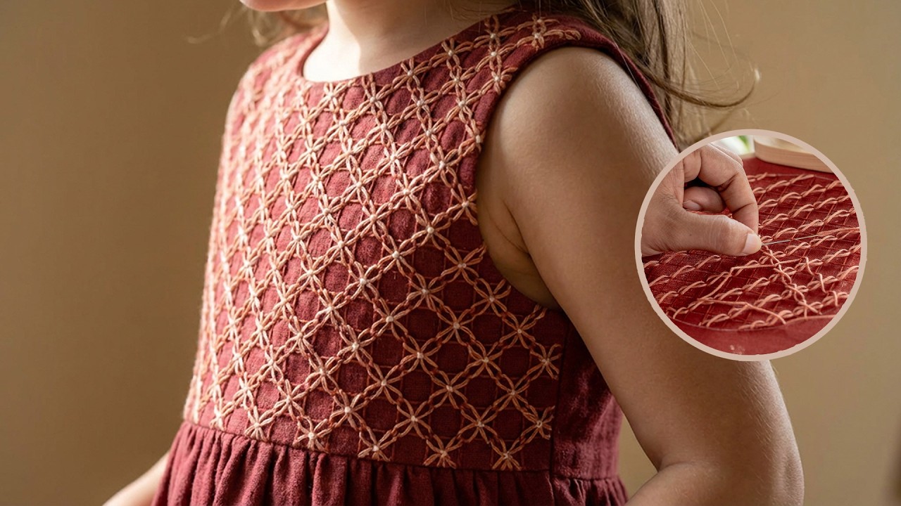 Elegant Floral Weave Pattern on Cotton Fabric