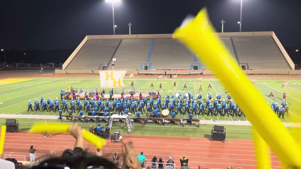 Hanna HS Marching Band performing at Finals in Area UIL Competition on 11/2/24 in McAllen