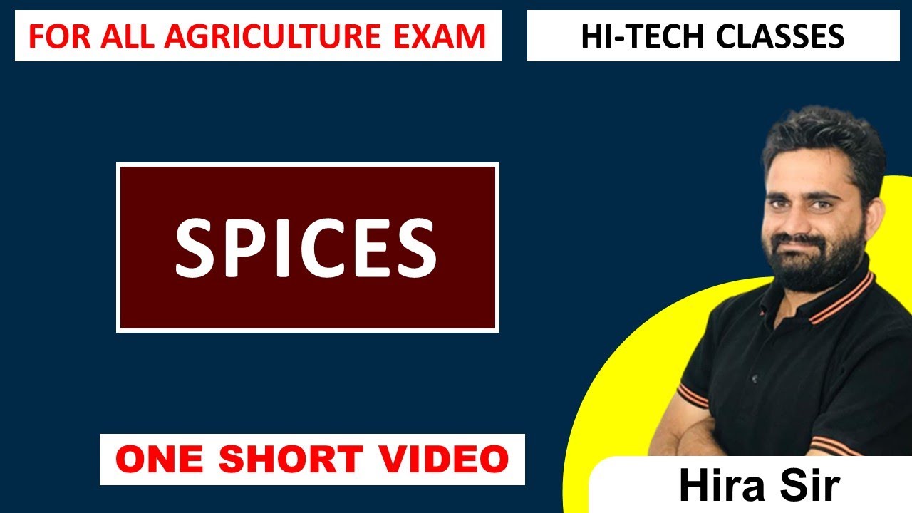 AGRONOMY (ALL SPICES/मसाले) || BY- HIRA SIR #hitechclassesudaipur