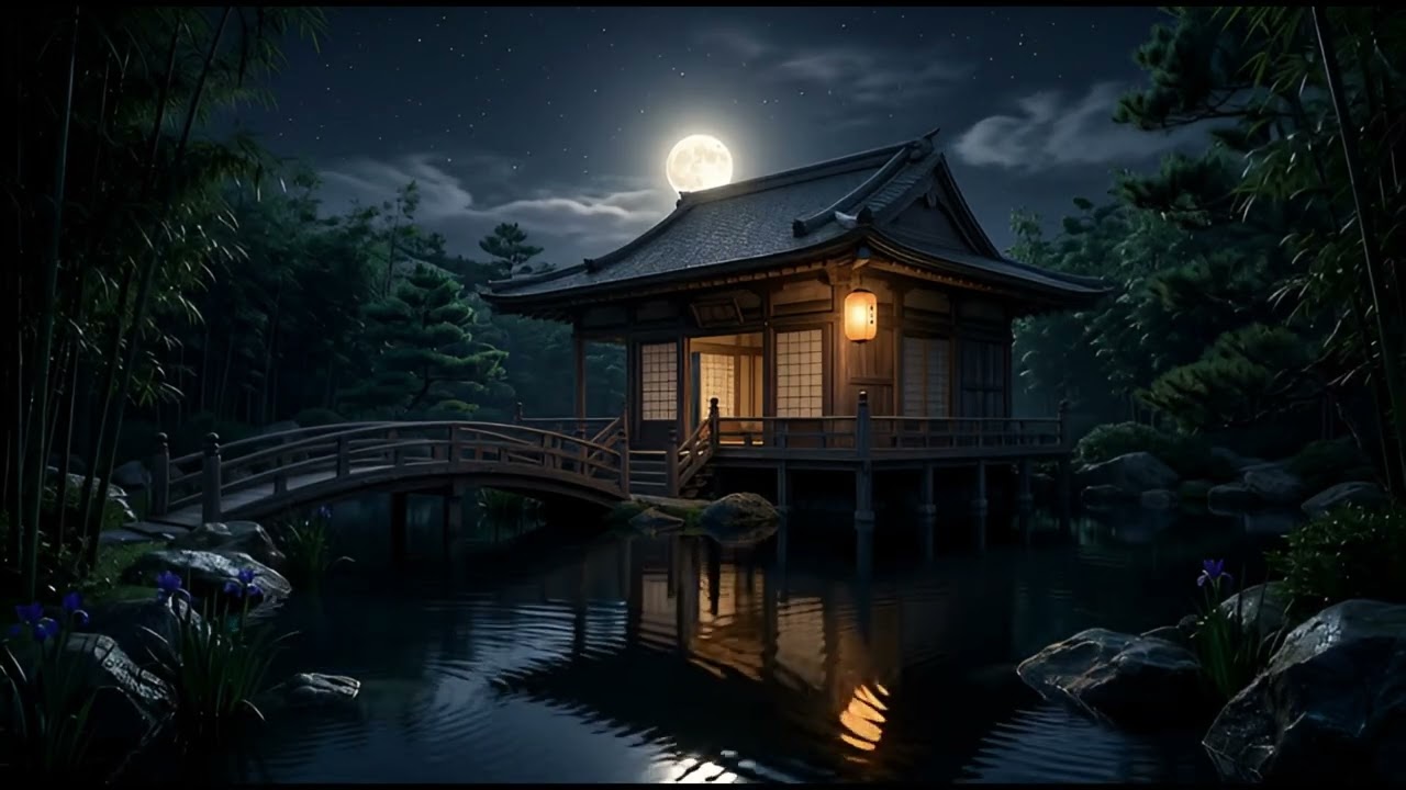 Midnight Bamboo & Stars • 432Hz Midnight Zen Piano • Deep Sleep & Spa Music with Bamboo Flute