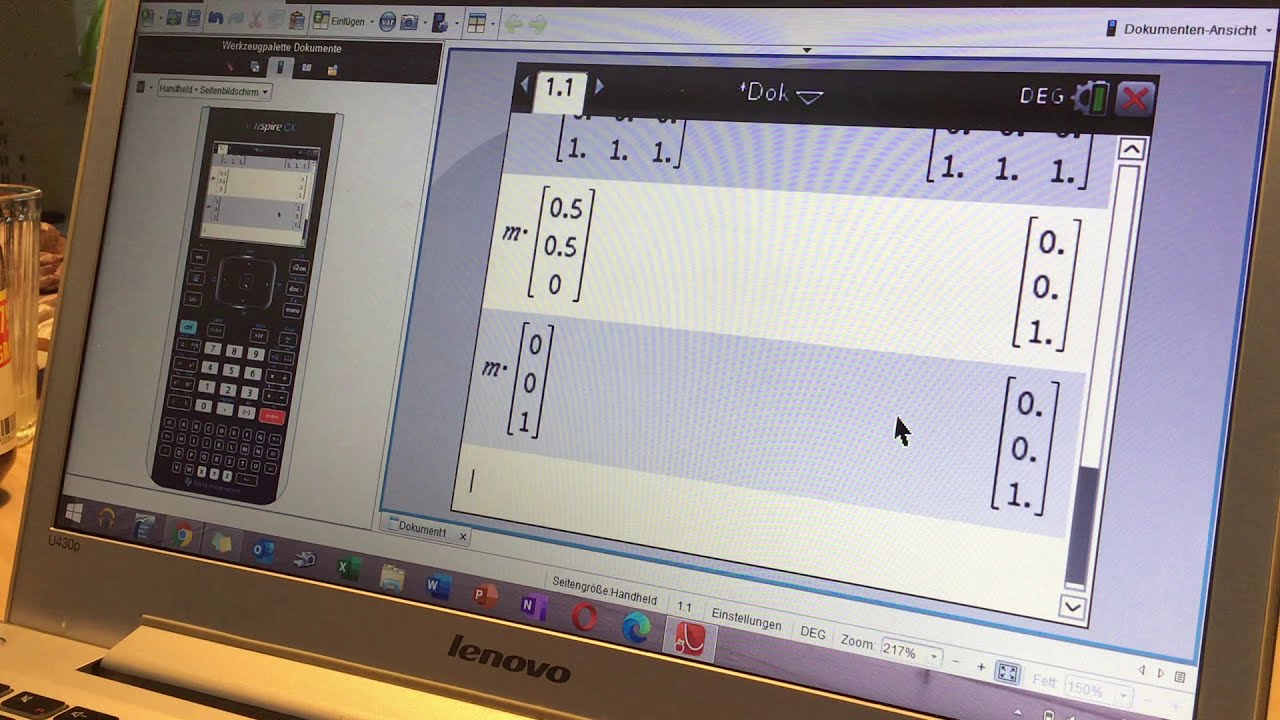 Grenzmatrix und Grenzverteilung mit dem GTR berechnen (ti-nspire)