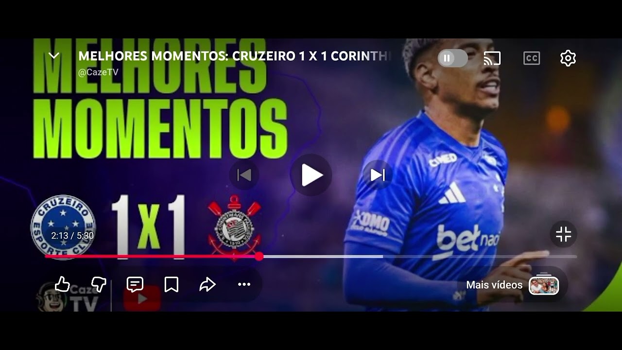 Melhores Momentos Do Jogo Corinthians VS Cruzeiro 