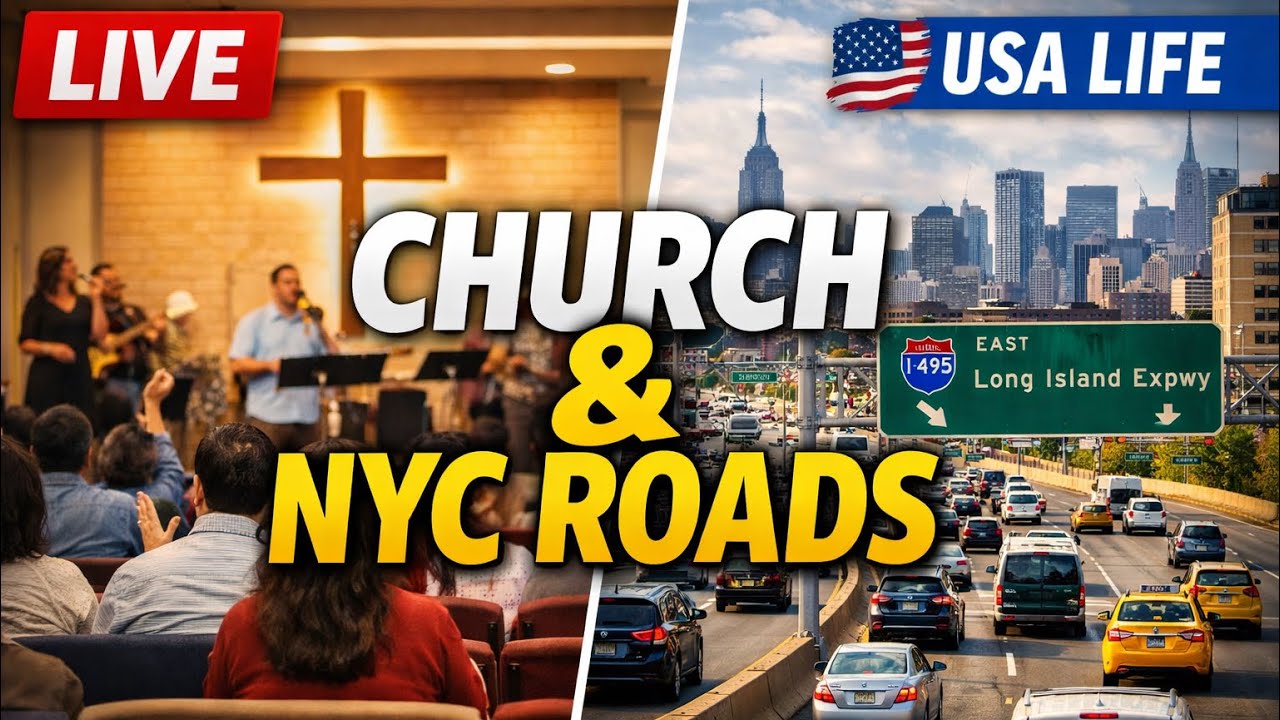 Church Visit in Queens & Live NYC Road Scenes | USA 2026 | Strong Women 786 