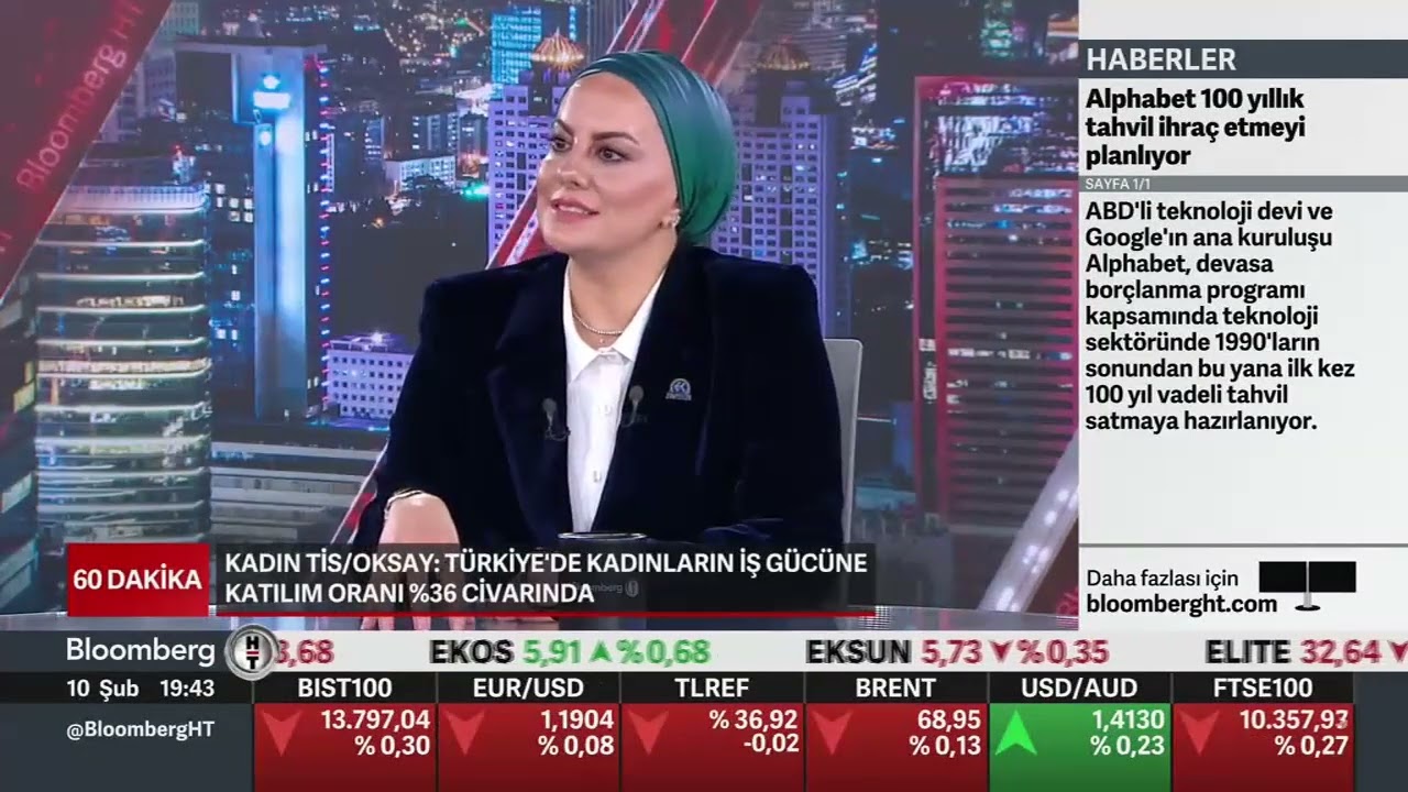 Kadın-Tis Kurucu Genel Başkanı Sn. Esra Oksay ve Bloomberg 60 Dakika Programı Canlı Yayın Konuşması