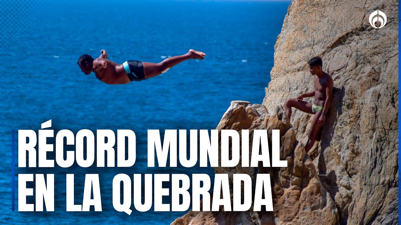 Clavadistas de La Quebrada logran Récord Guinness por el ¡Clavado de cabeza más alto del mundo”