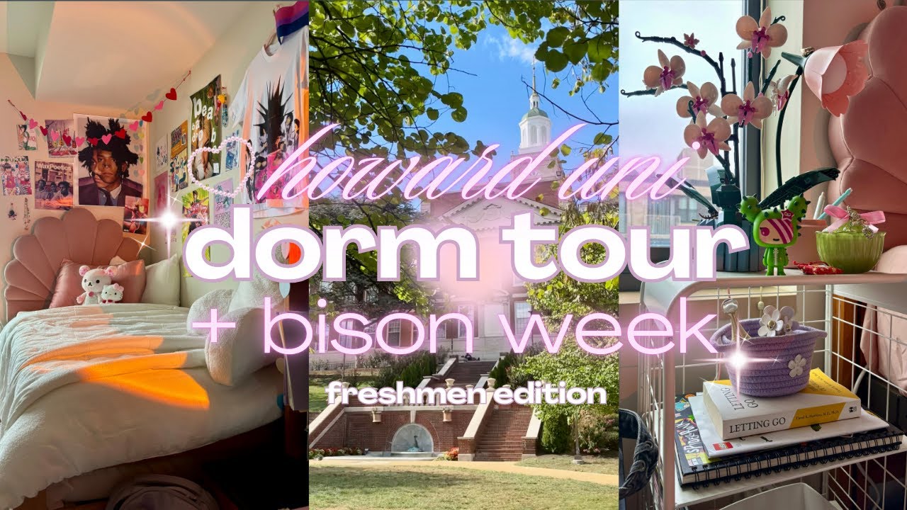 howard uni college hall south dorm tour 💗 + bison week !