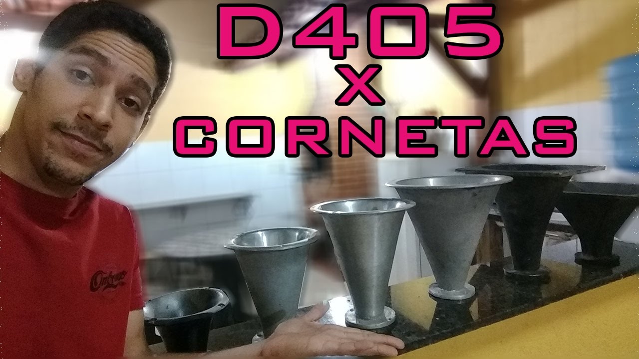 Testando D405 em varias cornetas