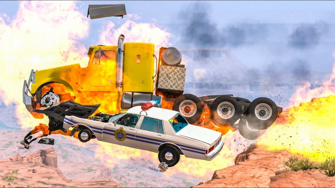 EPIC POLICE CHASES & CRASHES #17 - BeamNG Drive