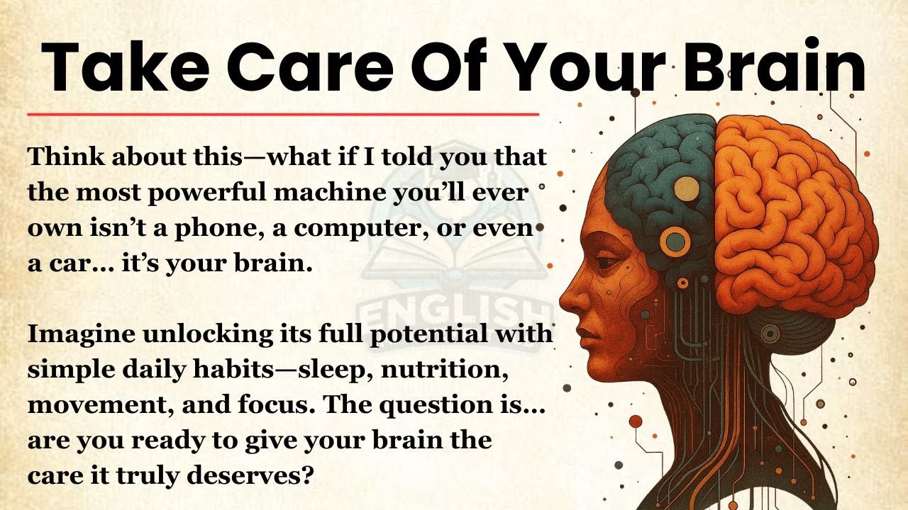 Take Care of Your Brain – 10 Powerful Ways to Stay Mentally Sharp! 🧠English Listening Practice 