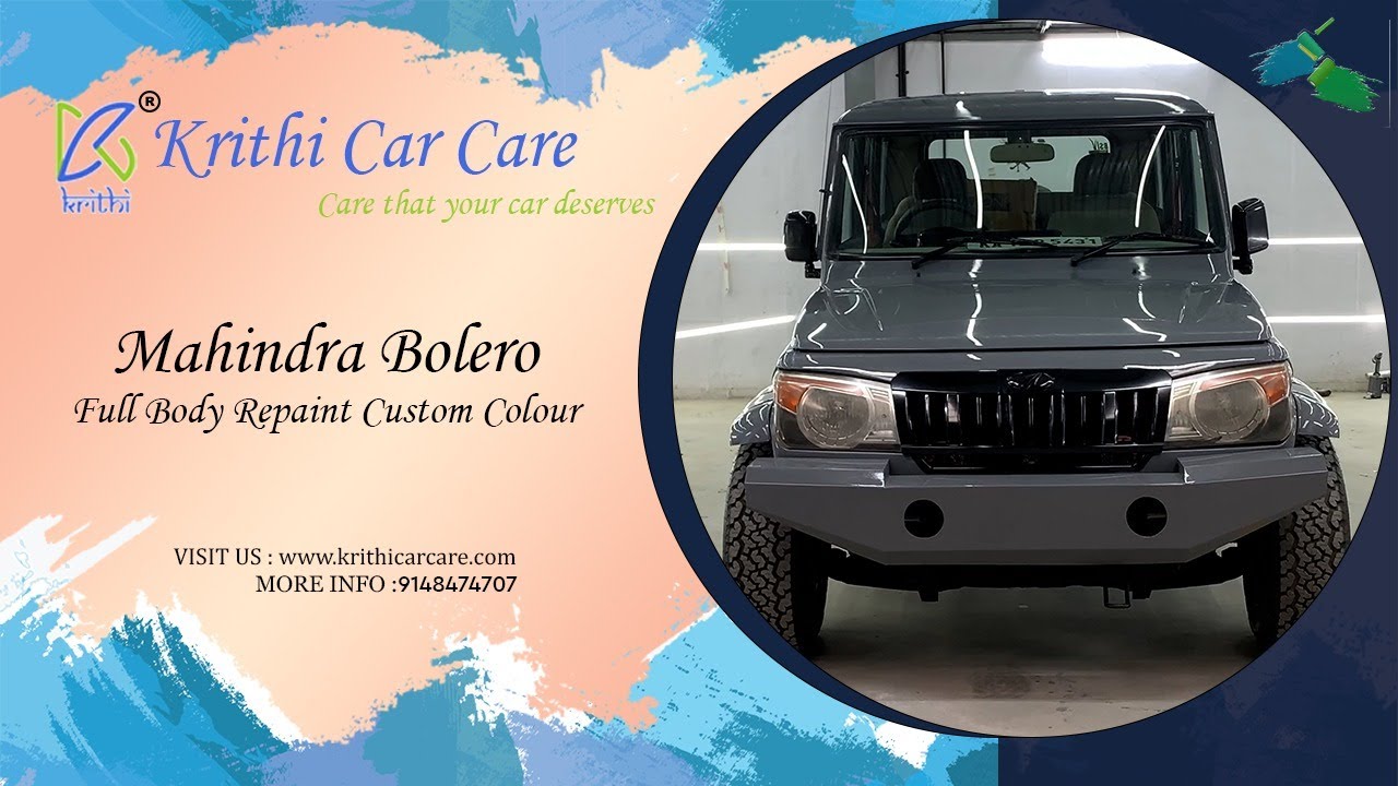 Mahindra Bolero | Custom Color Repaint | Krithi Car Care | Bangalore