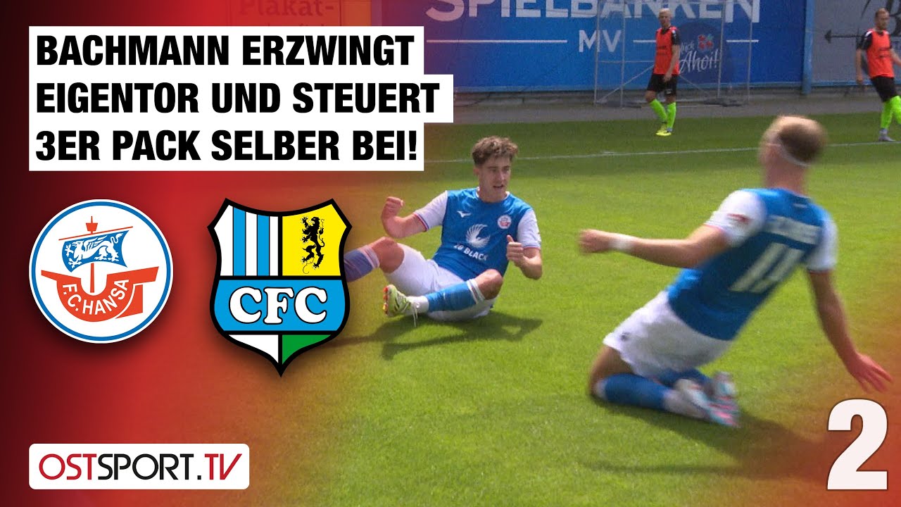 Bachmann erzwingt Eigentor & steuert 3er Pack selber bei: Hansa II - CFC 6:1 | Regionalliga Nordost