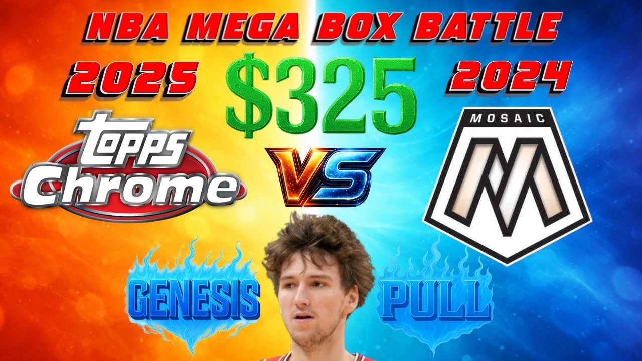 🚨Big Genesis Pull🚨$325 total 2025 NBA Topps Chrome Vs 2024 NBA Mosaic Rip