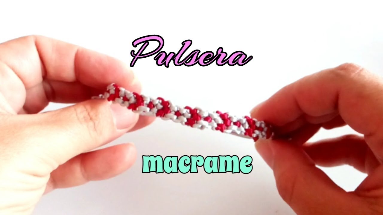 PULSERA NUDOS MACRAME con COLA DE RATÓN fácil y rápida.
