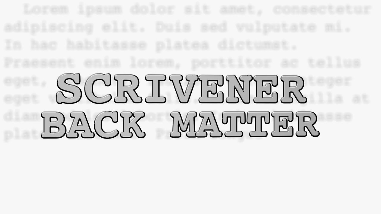 Authorpreneur Nuts & Bolts #6: How to Format Back Matter in Scrivener