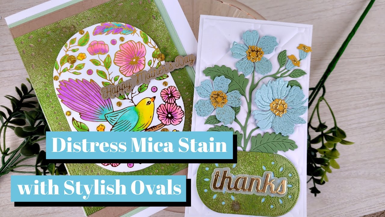 Spring is Here! 2 Cards with Stylish Oval Collection from Spellbinders